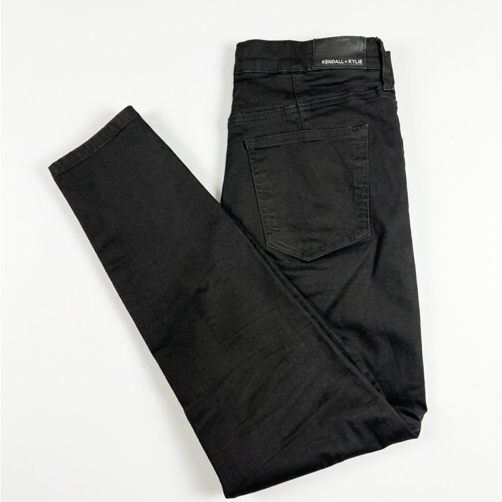 KENDALL + KYLIE Womens W13 L31 High Rise Skinny Ankle Jeans Black Stretch Denim
